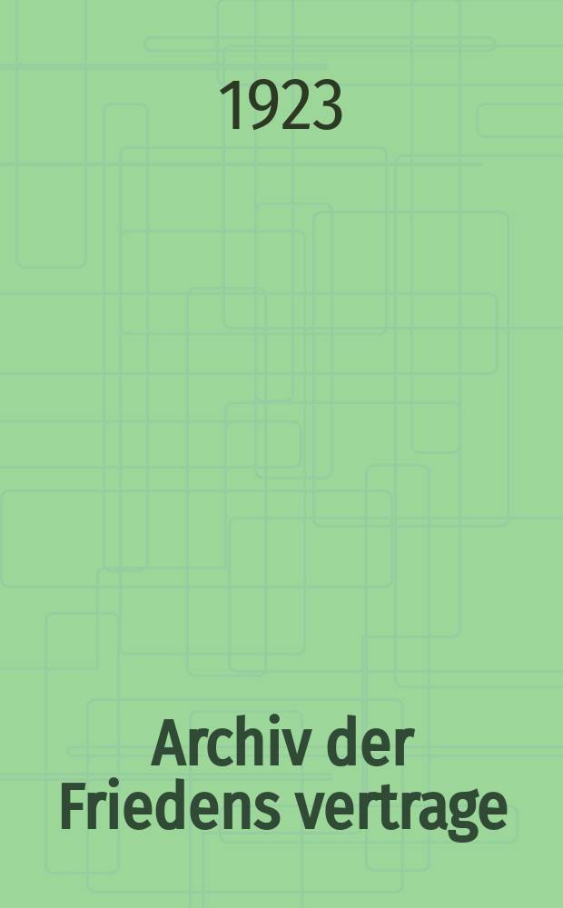 Archiv der Friedens vertrage