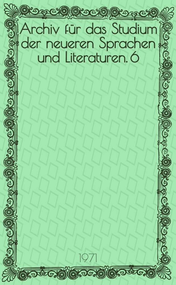 Archiv für das Studium der neueren Sprachen und Literaturen. 6 : Michel-Théodore Leclercq und das Proverbe