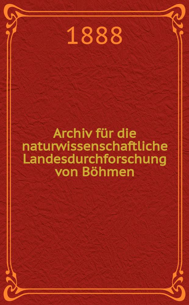 Archiv für die naturwissenschaftliche Landesdurchforschung von Böhmen : Hrsg. von den beiden comités für die Landesdurchforschung. Bd.6, №5 : Untersuchungen über die Fauna der Gewasser Böhmens