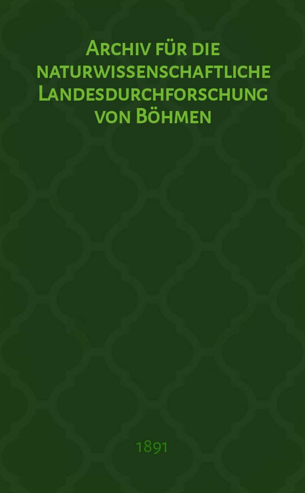 Archiv für die naturwissenschaftliche Landesdurchforschung von Böhmen : Hrsg. von den beiden comités für die Landesdurchforschung. Bd.8, №3 : Monographie der Ostracoden Böhmens
