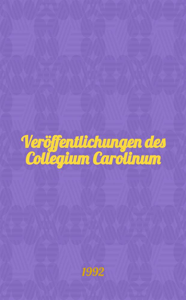 Veröffentlichungen des Collegium Carolinum : Hrsg. vom Vorstand des Collegium Carolinum, Forschungsstelle für die böhmischen Länder. Bd.70 : Westmitteleuropa. Ostmitteleuropa