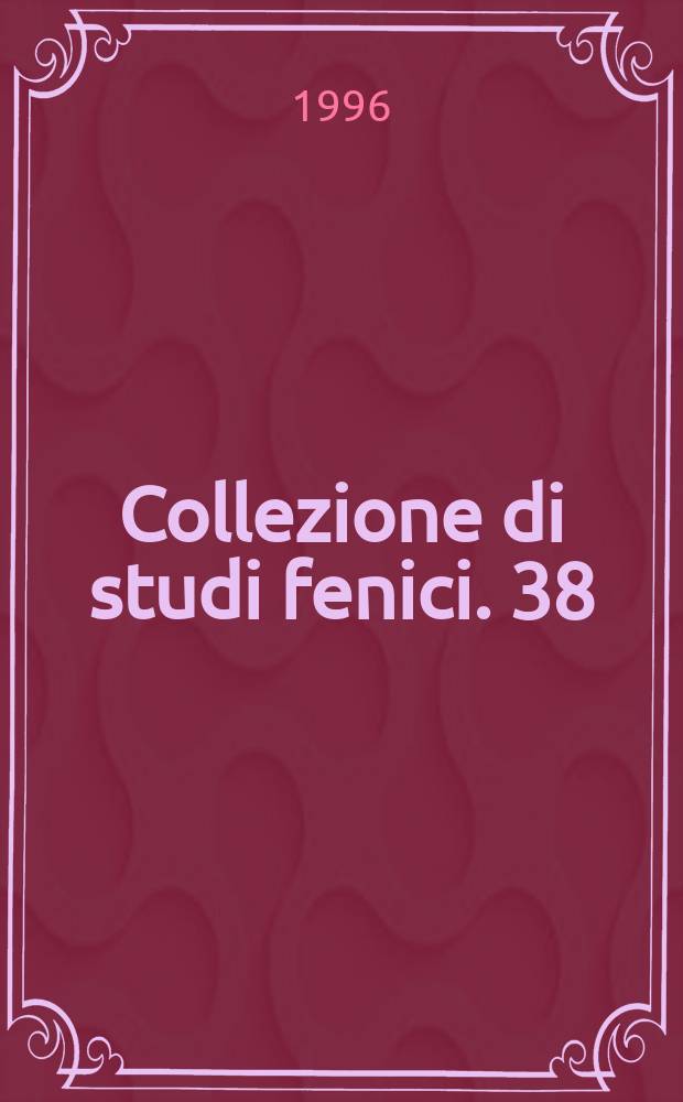 Collezione di studi fenici. 38 : La necropoli di Bitia