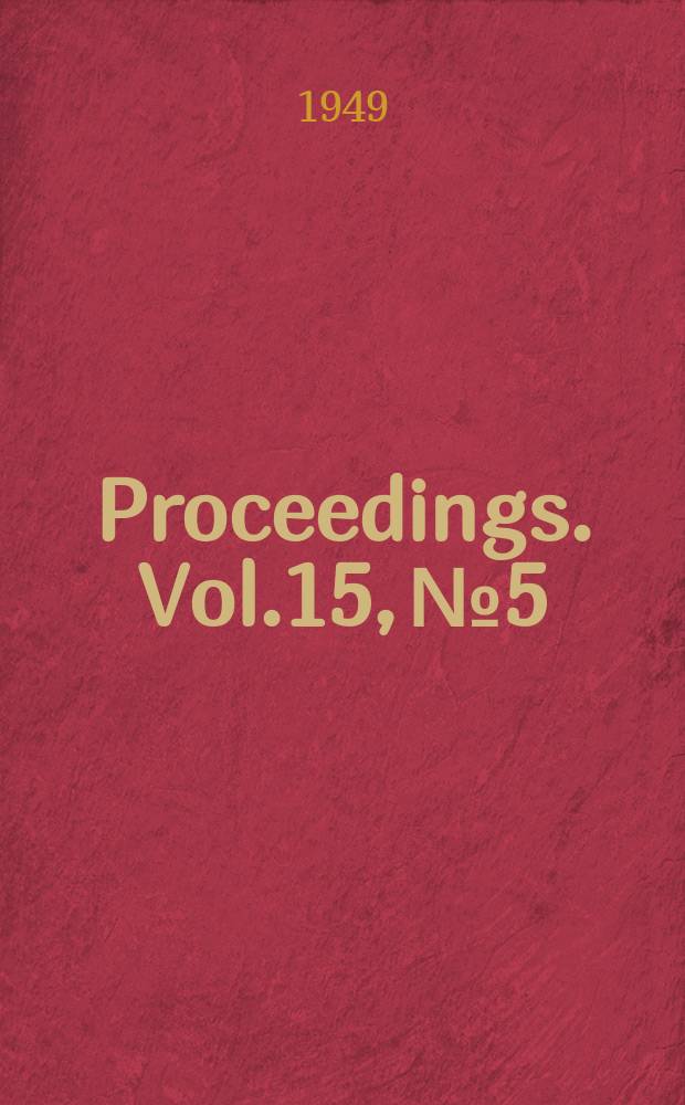 Proceedings. Vol.15, №5 : Stratigraphy of the Pando arae, Fagle County, Colorado