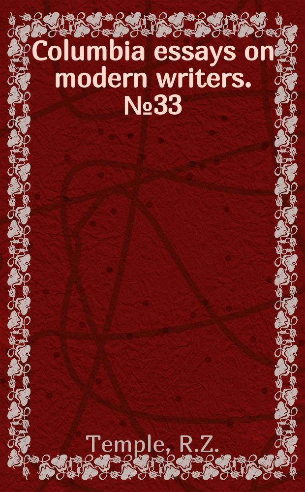 Columbia essays on modern writers. №33 : Nathalie Sarraute