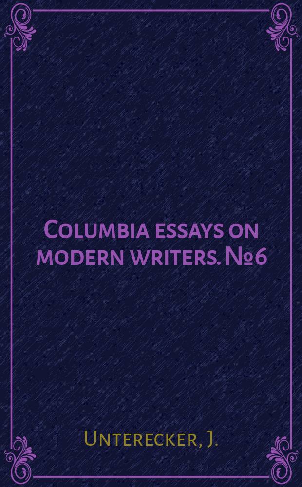 Columbia essays on modern writers. №6 : Lawrence Durrell