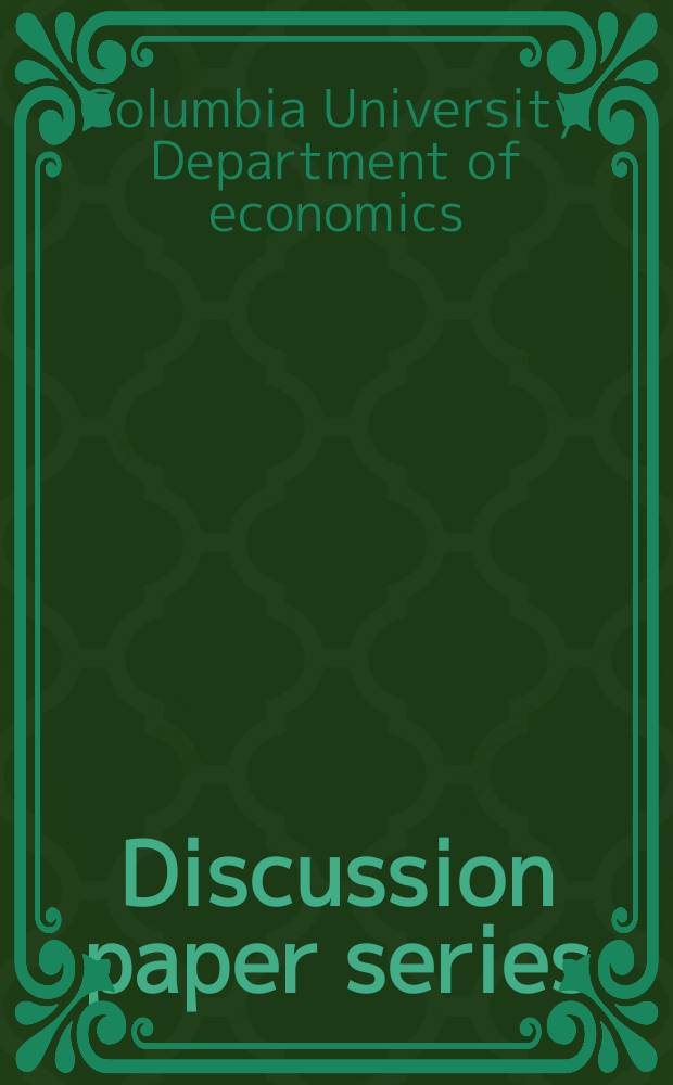 Discussion paper series