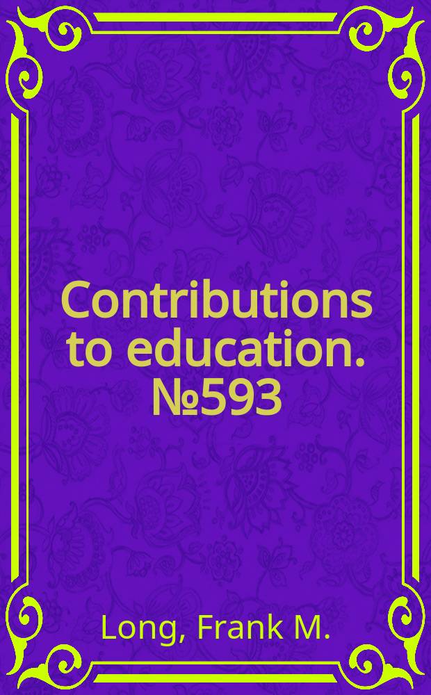 Contributions to education. №593 : Desirable physical facilities for an activity program