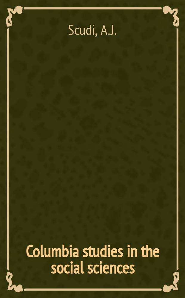 Columbia studies in the social sciences : Ed. by the Faculty of political science of Columbia university. №456 : The Sacheverell affair