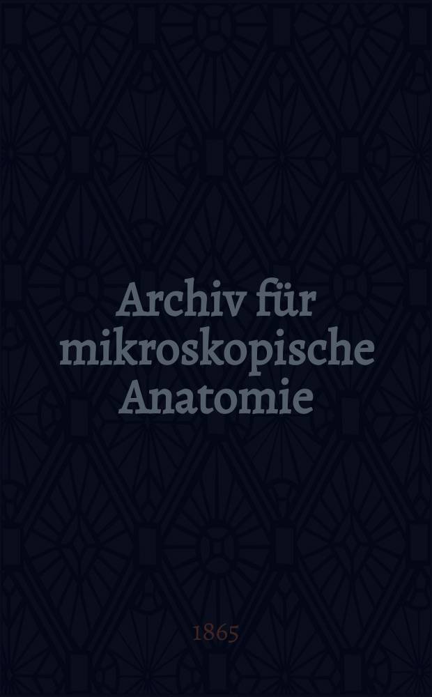 Archiv für mikroskopische Anatomie