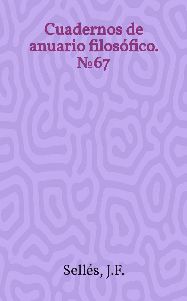 Cuadernos de anuario filosófico. №67 : Hábitos y virtud