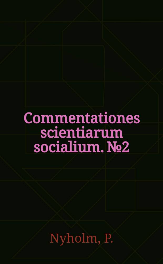 Commentationes scientiarum socialium. №2 : Parliament, government and multi - dimensional party relations ...