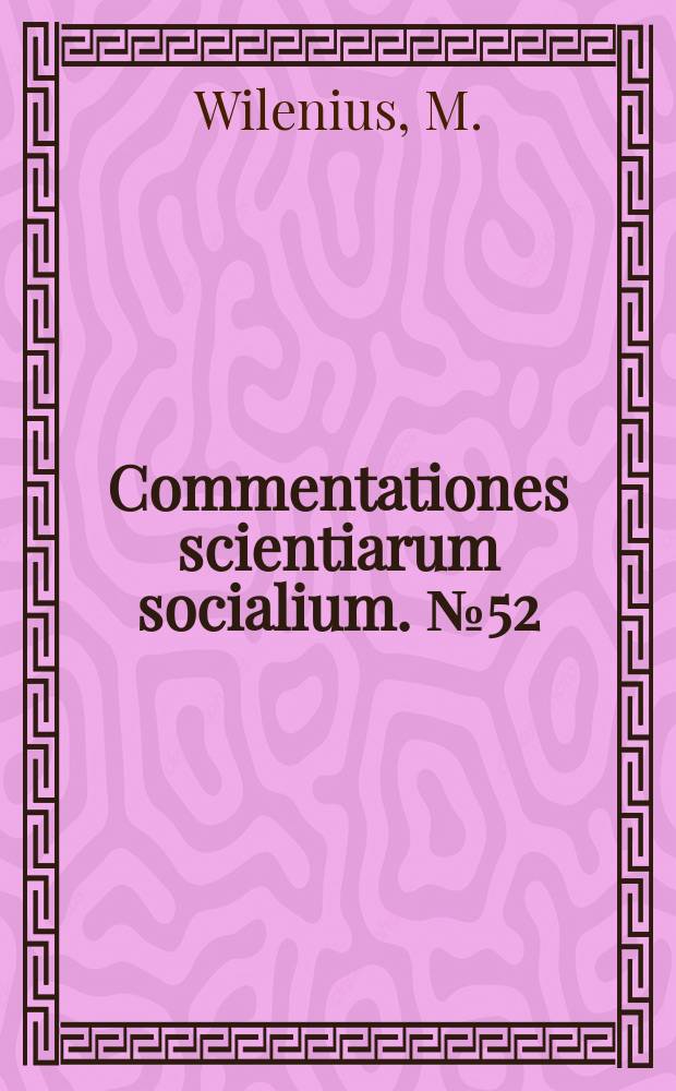 Commentationes scientiarum socialium. №52 : Faust on wheels