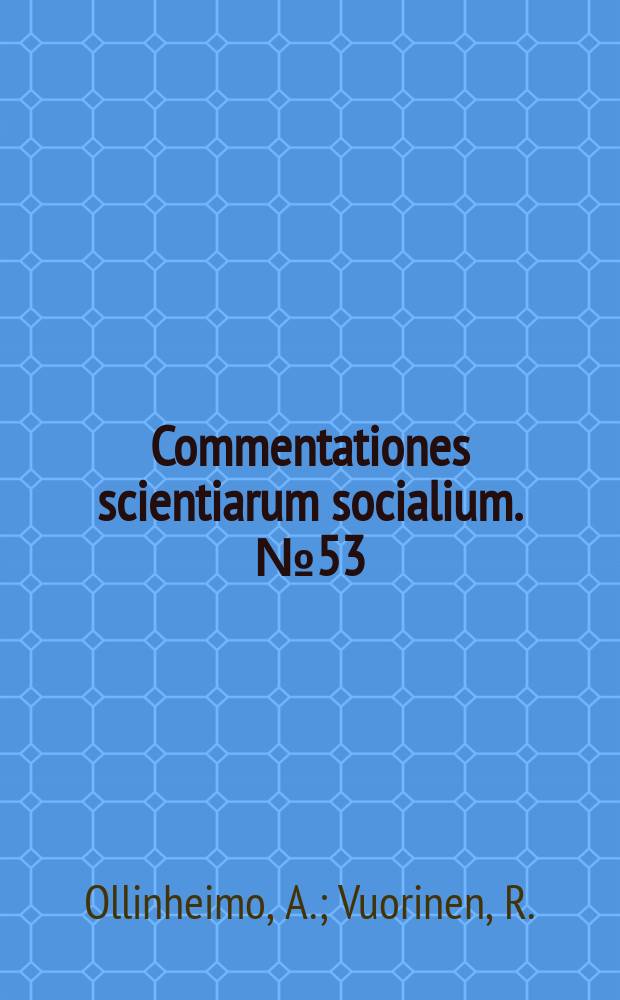 Commentationes scientiarum socialium. №53 : Meta-psychology and the suggestion ...