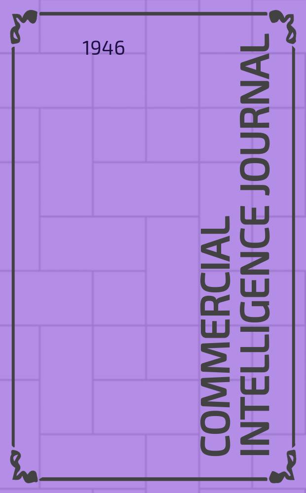 Commercial intelligence journal