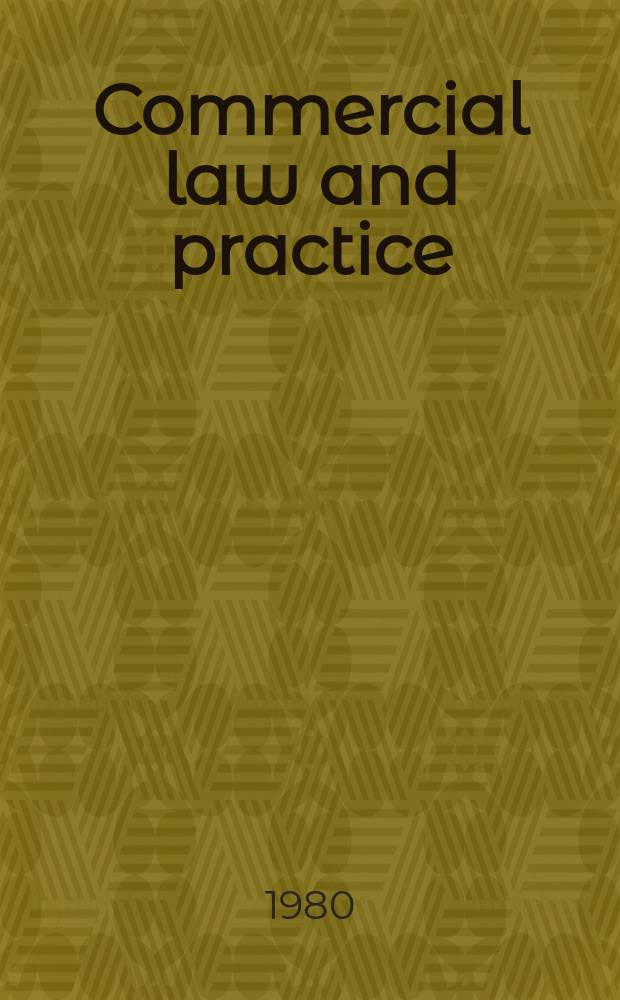 Commercial law and practice : Course handbook ser