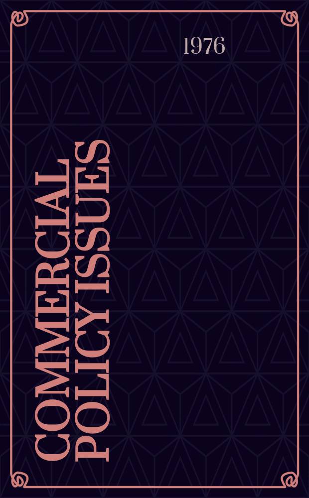 Commercial policy issues