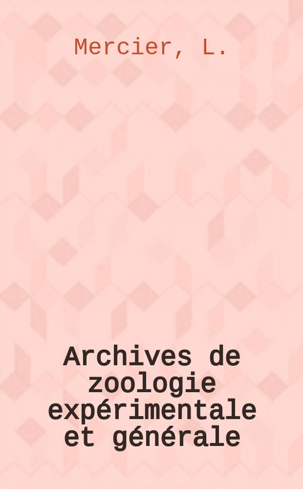 Archives de zoologie expérimentale et générale : Histoire naturelle, morphologie, histologie évolution des animaux. Sér. 4, T.5, №1 : Les processus phagocytaires pendant la métamorphose des batraciens anoures et des insectes