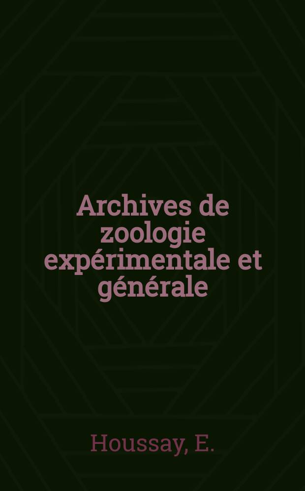 Archives de zoologie expérimentale et générale : Histoire naturelle, morphologie, histologie évolution des animaux. Sér. 4, T.6, №5 : Variations expériments les Études sur siv. générations des Poules carnivoces