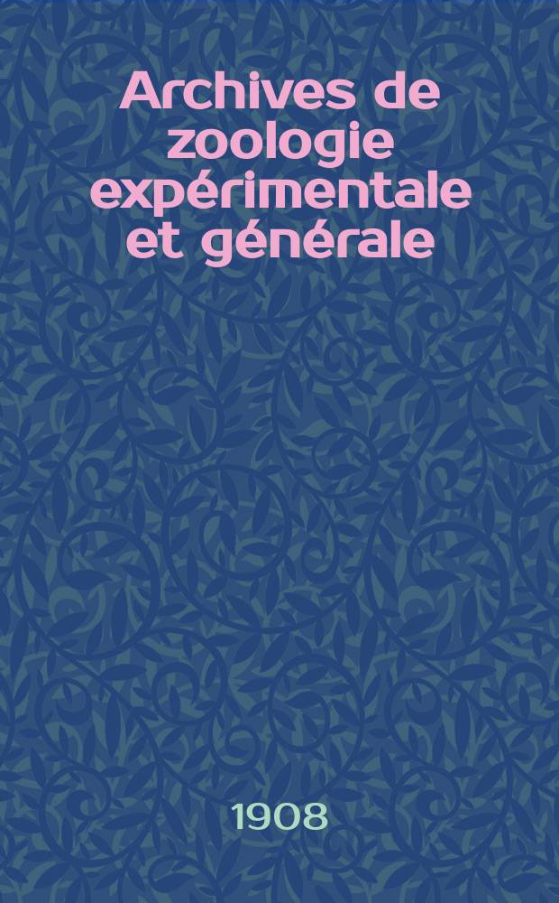 Archives de zoologie expérimentale et générale : Histoire naturelle, morphologie, histologie évolution des animaux. Sér. 4, T.9, №6 : Régénération de l'épithélium intestinal du Cobitis fossitis