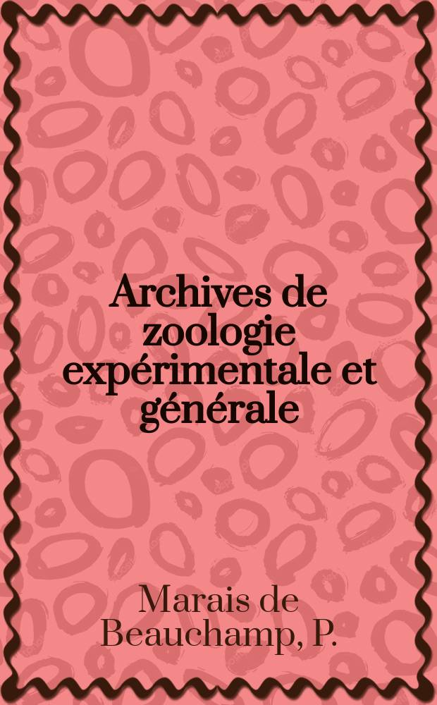 Archives de zoologie expérimentale et générale : Histoire naturelle, morphologie, histologie évolution des animaux. Sér. 4, T.10, №1 : Recherches sur les Rotifères les formations tégumentaires et l'appareil digestif