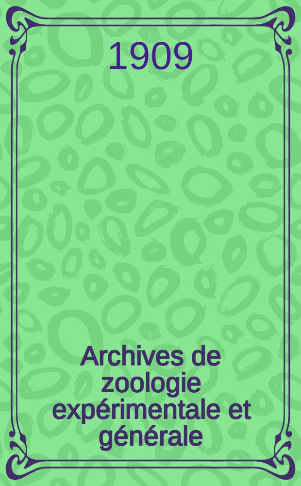 Archives de zoologie expérimentale et générale : Histoire naturelle, morphologie, histologie évolution des animaux. Sér. 5, T.1, №3 : Contribution à l'étude des Édentés actuels