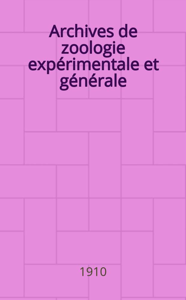 Archives de zoologie expérimentale et générale : Histoire naturelle, morphologie, histologie évolution des animaux. Sér. 5, T.5, №8 : Sur les glandes salivaires chez quelques espèces de Tiques