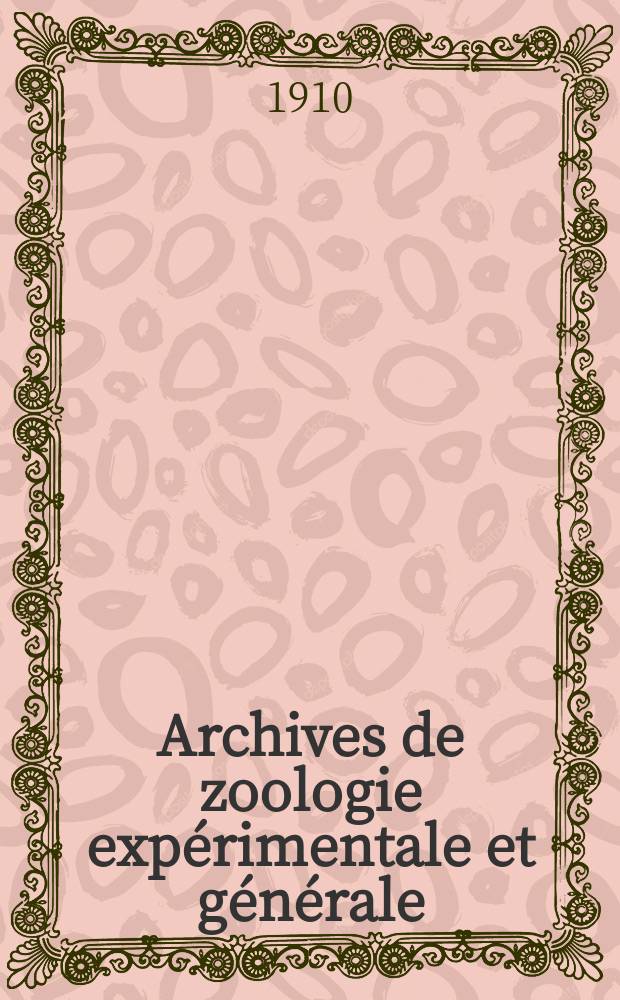Archives de zoologie expérimentale et générale : Histoire naturelle, morphologie, histologie évolution des animaux. Sér. 5, T.6, №5 : Proidotea Haugi n.g. n.sp., Isopode oligocène de Roumanie et les Mesidoteini, nouvelle sous-famille des Idotheinae