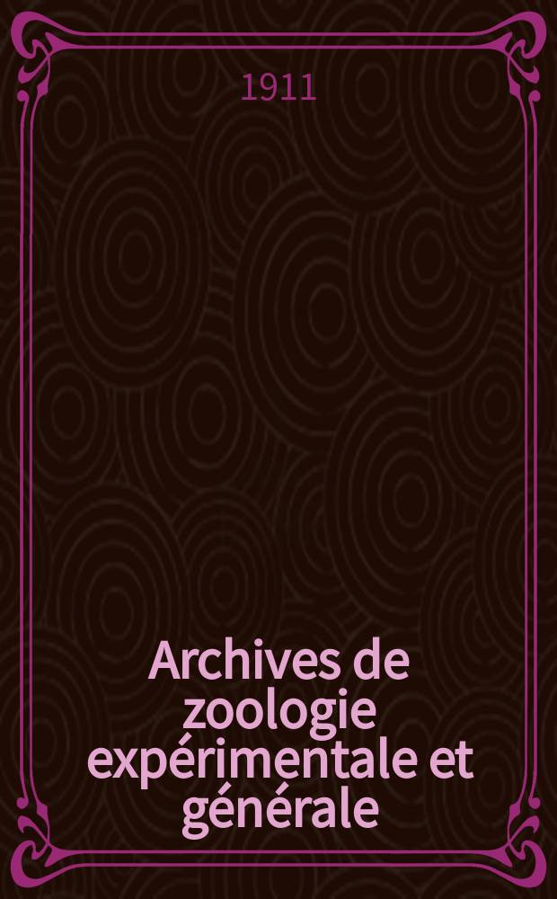 Archives de zoologie expérimentale et générale : Histoire naturelle, morphologie, histologie évolution des animaux. Sér. 5, T.6, №6 : Notes sur les Hydroïdes de Boscoff