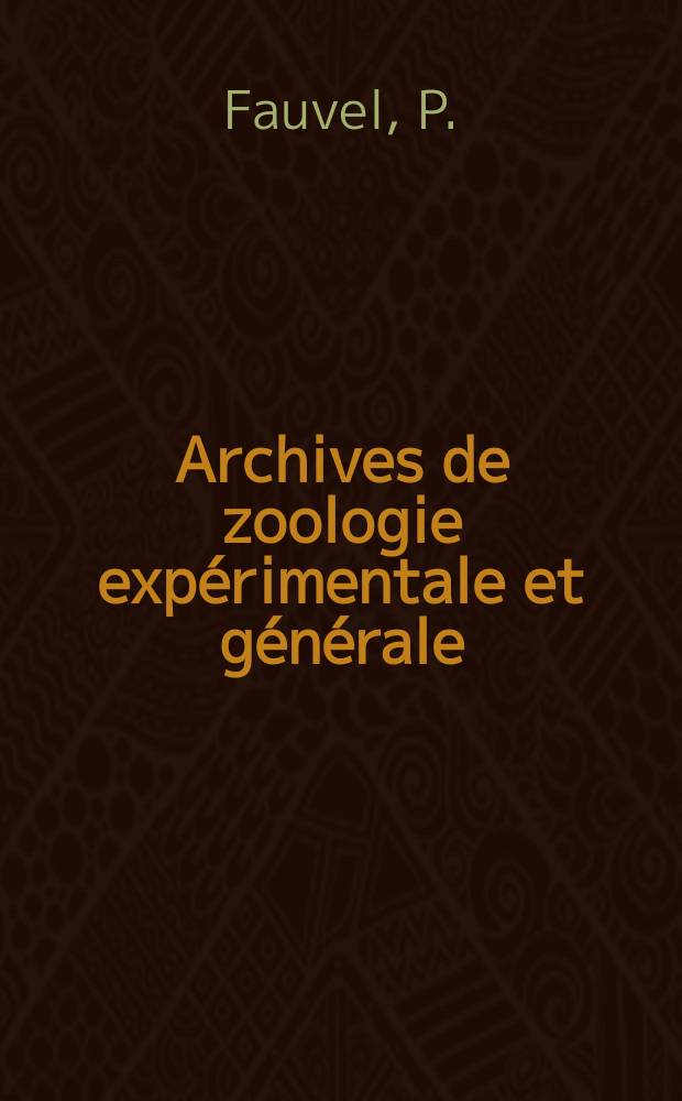 Archives de zoologie expérimentale et générale : Histoire naturelle, morphologie, histologie évolution des animaux. Sér. 5, T.6, №11 : Annélides polychètes du Golfe Persique recueillies par M.N. Bogoyawlensky