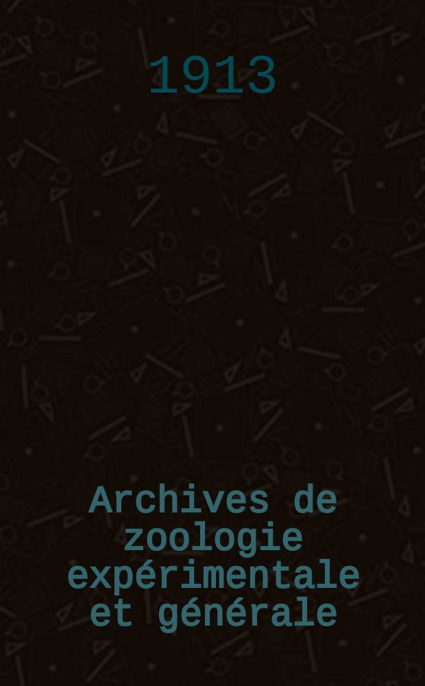 Archives de zoologie expérimentale et générale : Histoire naturelle, morphologie, histologie évolution des animaux. Sér. 5, T.52, №3 : Recherches sur la biologie de la Sardine [Clupea pilcharcius Walb]