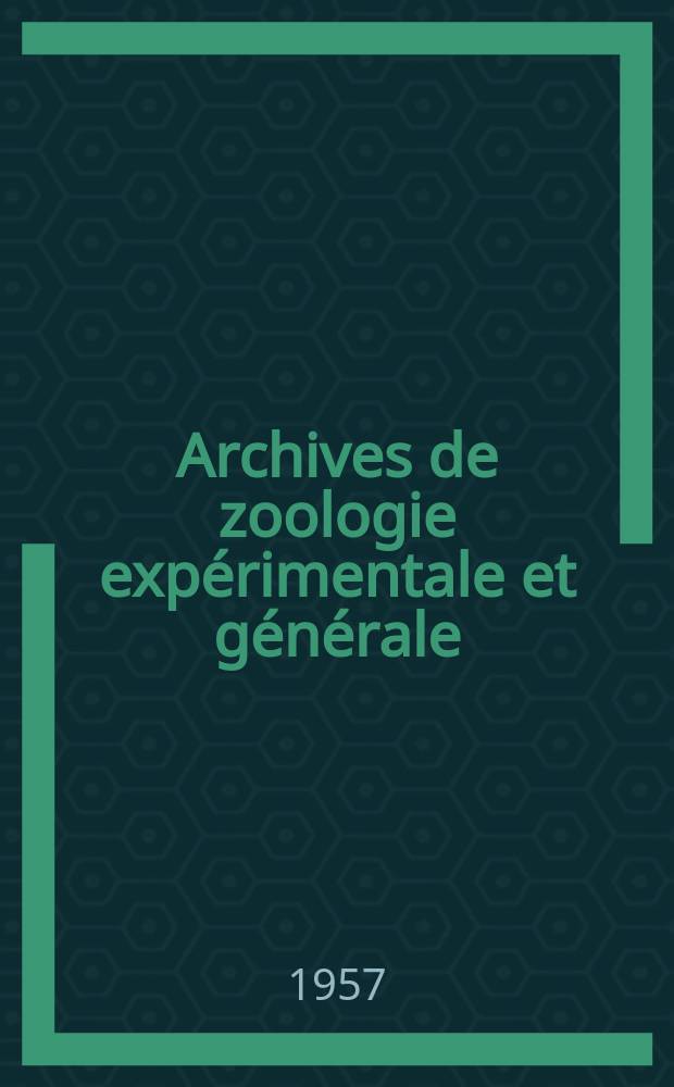 Archives de zoologie expérimentale et générale : Histoire naturelle, morphologie, histologie évolution des animaux. Sér. 5, T.94, Fasc.2 : Les mécanismes de l'adaptation chromatique chez les insectes