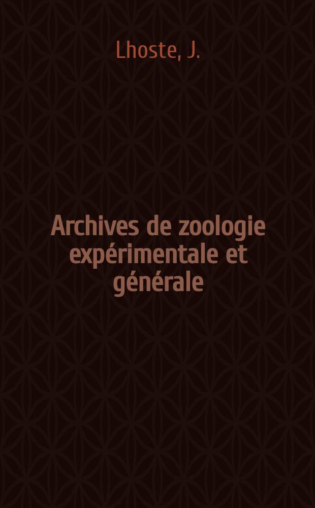 Archives de zoologie expérimentale et générale : Histoire naturelle, morphologie, histologie évolution des animaux. Sér. 5, T.95, Fasc.2 : Données anatomiques et histophysiologiques sur Forficula auricularia L.
