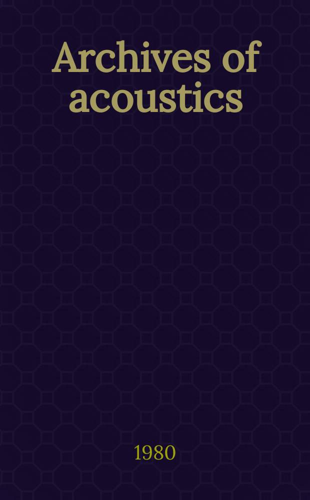 Archives of acoustics