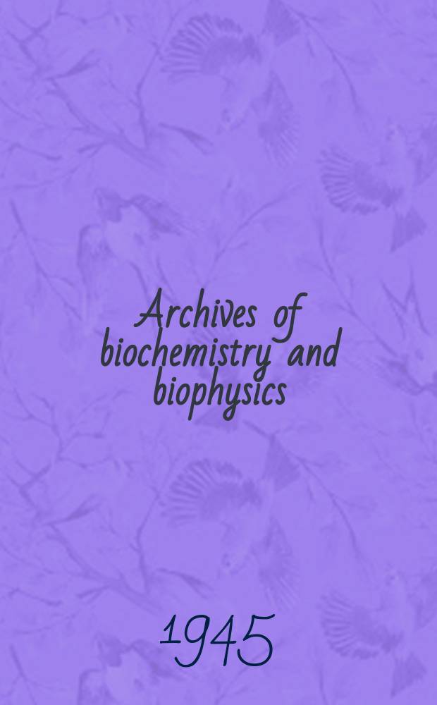 Archives of biochemistry and biophysics