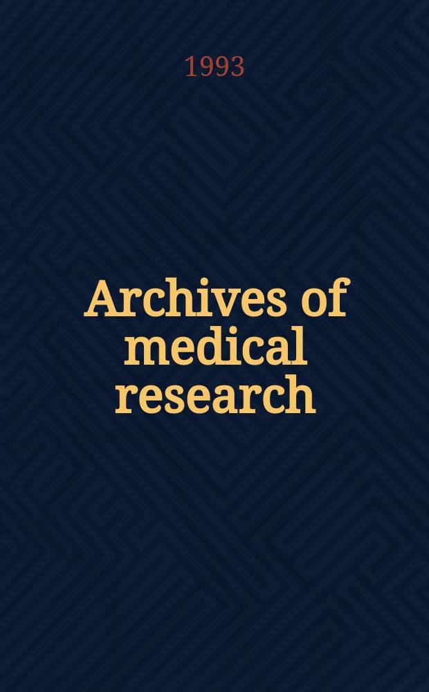Archives of medical research : Formely Archives de investigación médica Publ. by the Inst. méxicano del seguro social. Vol.24, №3 : Advances in host-parasite interactions in fungal research