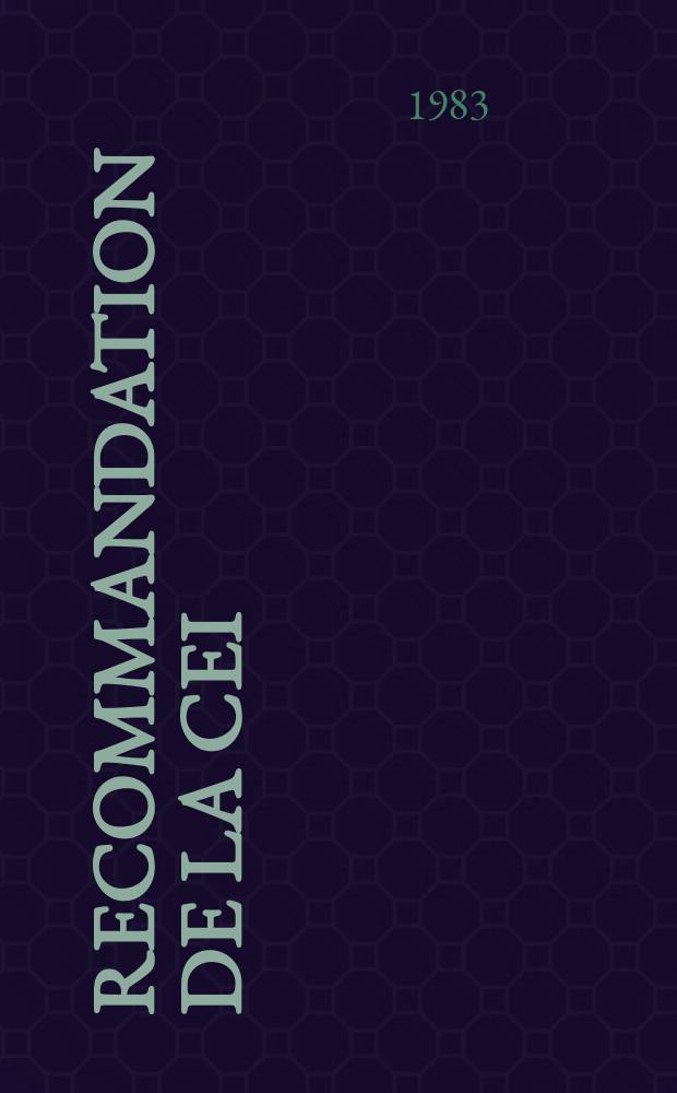 Recommandation de la CEI : Publication. 61–3J : Culots de lampes et douilles ainsi que calibres pour le contrôle de l'interchangeabilité et de la sécurité