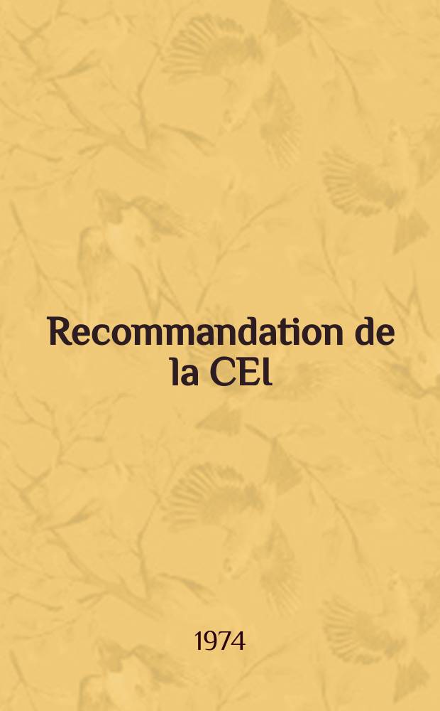 Recommandation de la CEI : Publication. 62 : Code de marquage des valeurs et tol&eacute;rances des r&eacute;sistances et des condensateurs