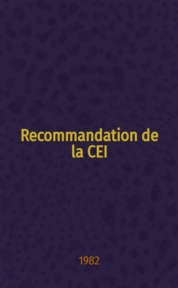 Recommandation de la CEI : Publication. 68–2–42 : Essai fondamentaux climatiques et de robustesse mécanique