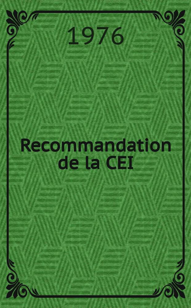Recommandation de la CEI : Publication. 71–2 : Coordination de l'isolement