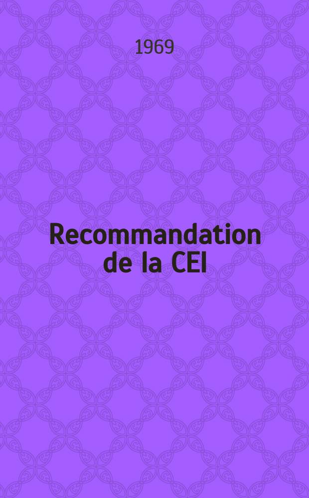 Recommandation de la CEI : Publication. 79–7 : Matériel électrique pour atmosphères explosives