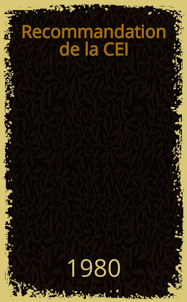 Recommandation de la CEI : Publication. 92–101 : Installations électriques à bord des navires