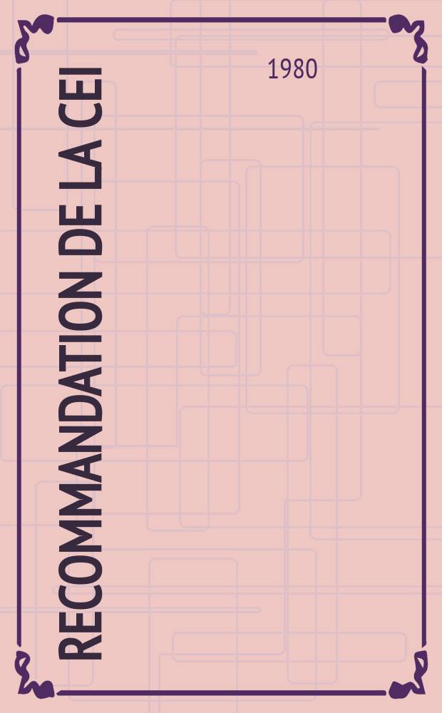 Recommandation de la CEI : Publication. 92–201 : Installations électriques à bord des navires