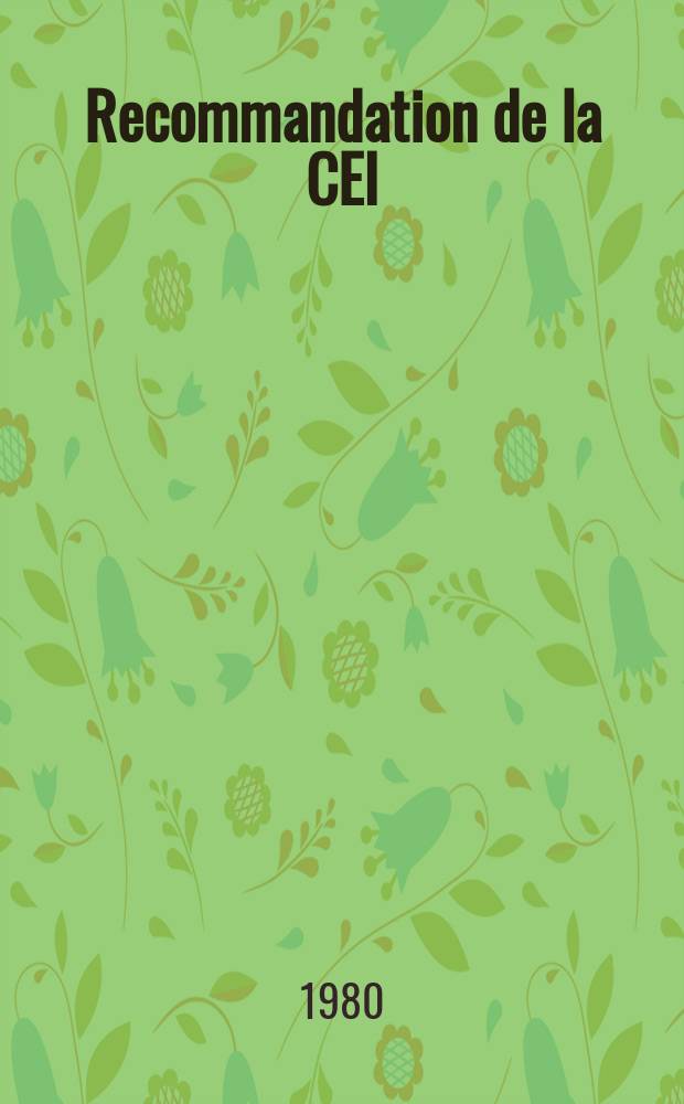 Recommandation de la CEI : Publication. 92–306 : Installations électriques à bord des navires