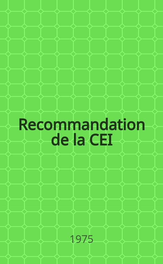 Recommandation de la CEI : Publication. 94–2 : Systèmes d'enregistrement et de lecture sur bandes magnétiques : dimensions et caractéristiques