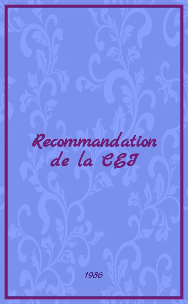 Recommandation de la CEI : Publication. 94&ndash;7 : Syst&egrave;mes d'enregistrement et de lecture sur bandes magn&eacute;tiques : dimensions et caract&eacute;ristiques