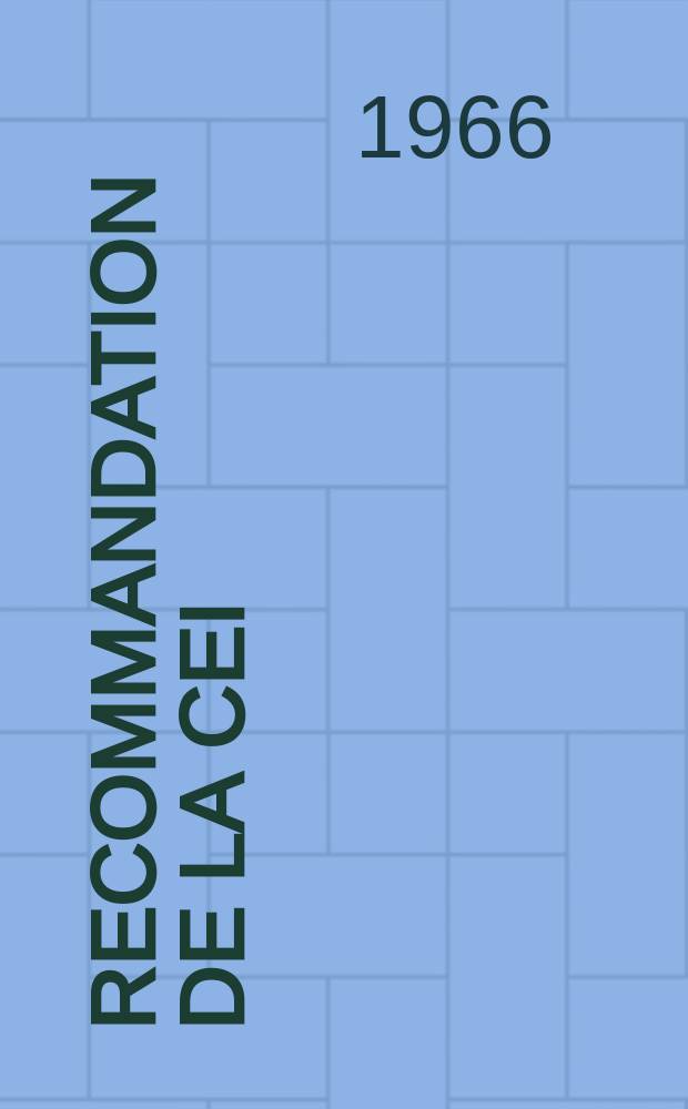 Recommandation de la CEI : Publication. 96–2B : Câble pour fréquences radioélectriques