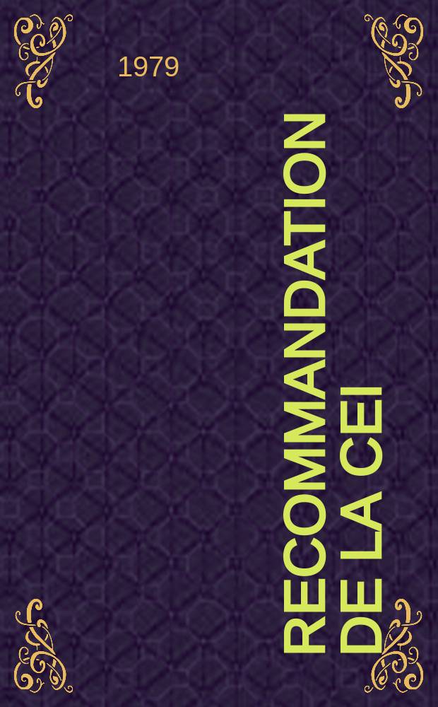 Recommandation de la CEI : Publication : M&eacute;thodes recommand&eacute;es pour d&eacute;terminer l'indice de r&eacute;sistance au cheminement des mat&eacute;riaux isolants solides dans conditions humides
