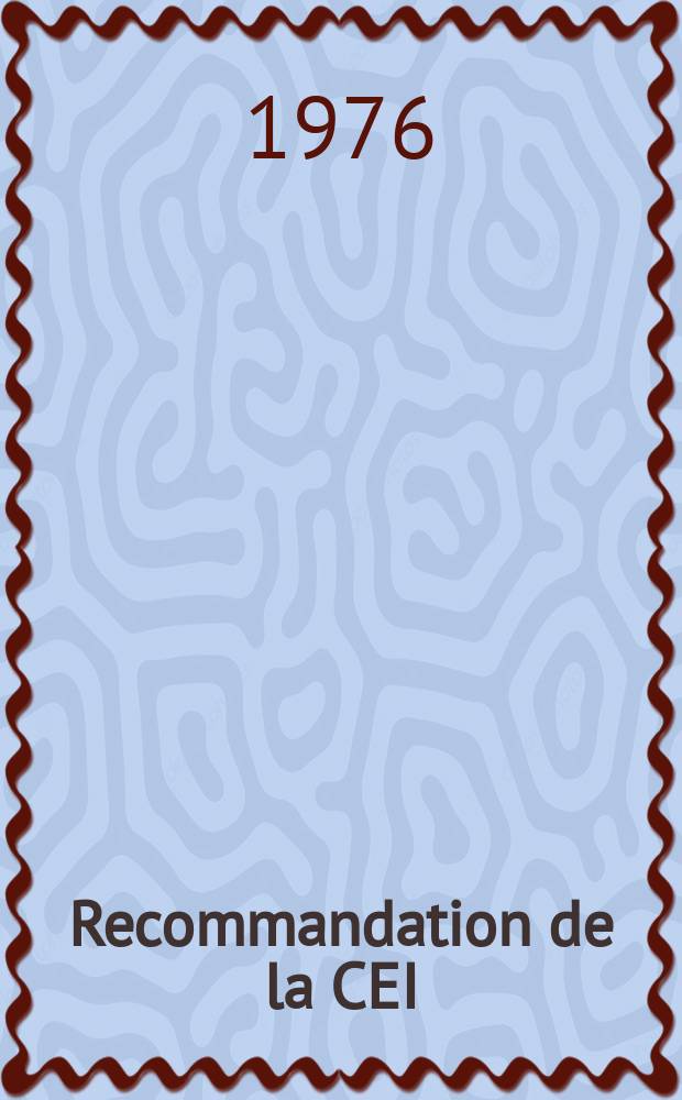 Recommandation de la CEI : Publication. 117–9C : Symboles graphiques recommandés