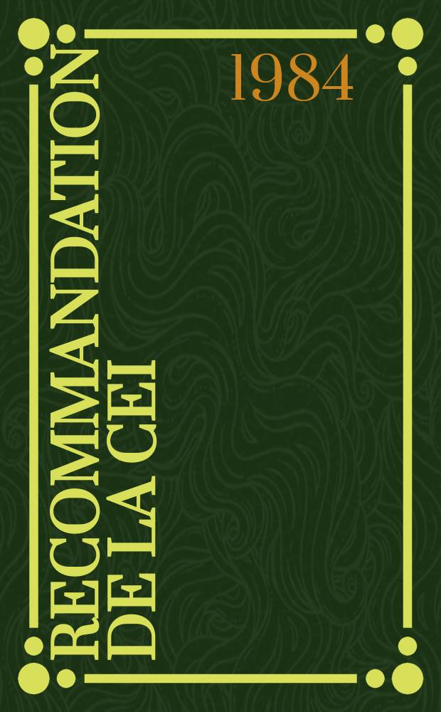 Recommandation de la CEI : Publication. 51–1 : Appareils mesureurs électriques indicateurs analogiques à action directe et leurs accessoires