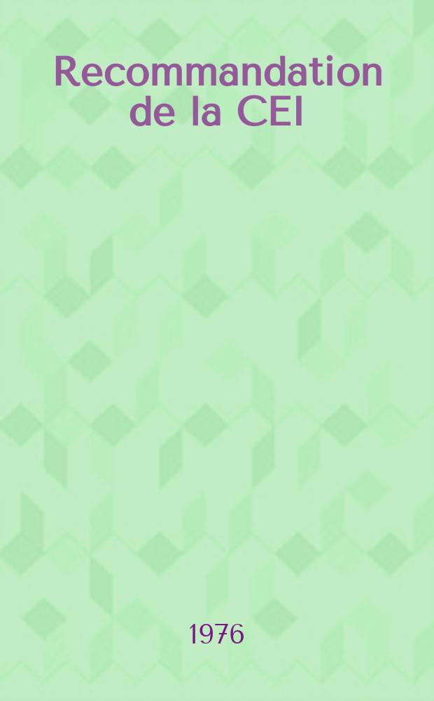 Recommandation de la CEI : Publication : Quartz pour oscillateurs